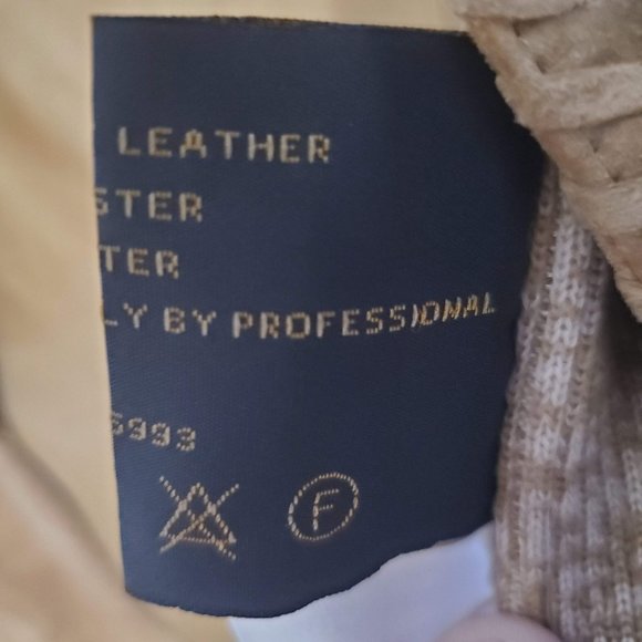 Camel Leather Suede & Knit Vintage Trench Coat from Rem Garson, Lg - Picture 9 of 9